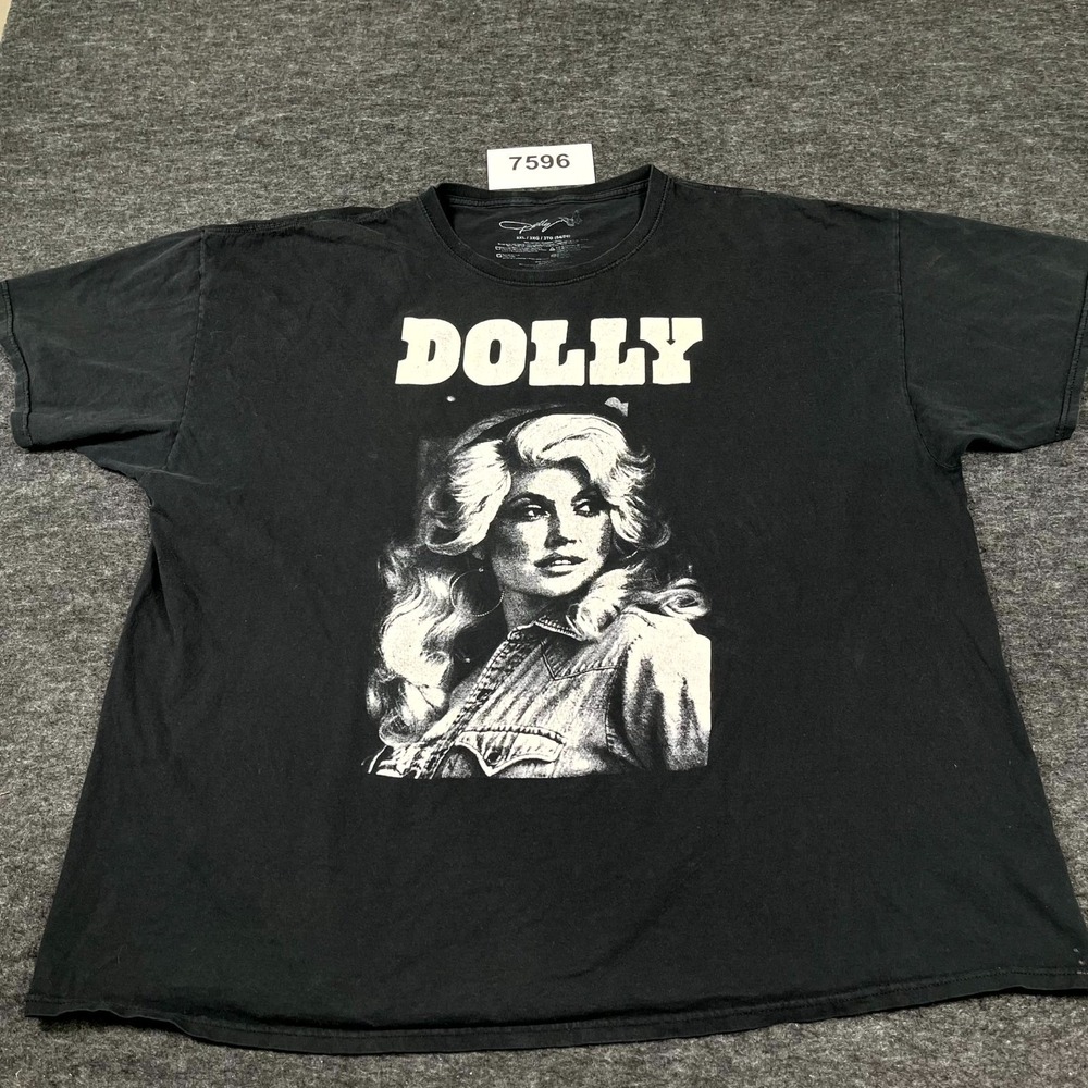 Dolly T Shirt Mens 3XL Black Dolly Parton Graphic Print Country Music Merch Icon